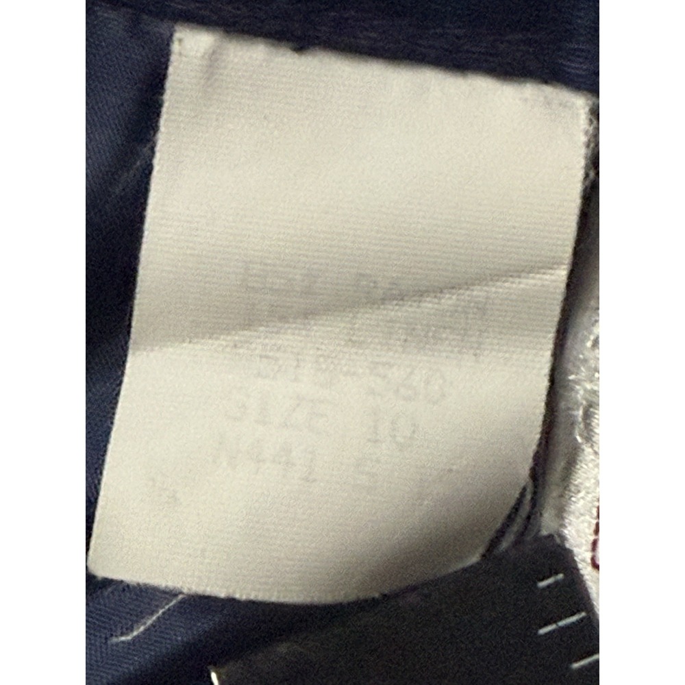 Pendleton Midi Skirt Size 10 Dark Blue Navy Rayan Linen Made In USA Lined - Picture 9 of 9
